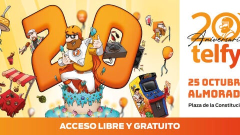 Telfy invita a celebrar sus 20 años con una gran fiesta familiar repleta de actividades este sábado en Almoradí Telfy invita a celebrar sus 20 años con una gran fiesta familiar repleta de actividades este sábado en Almoradí