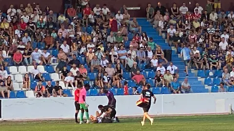 Actuación médica en un partido de Unionistas jugado esta temporada Actuación médica en un partido de Unionistas jugado esta temporada