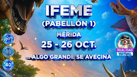 IFEME acoge este fin de semana la exposición “Criaturas Jurásicas” compuesta por una gran colección de 40 dinosaurios IFEME acoge este fin de semana la exposición “Criaturas Jurásicas” compuesta por una gran colección de 40 dinosaurios