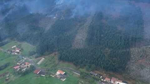 Incendio en el Monte Areo de Gij&oacute;n 