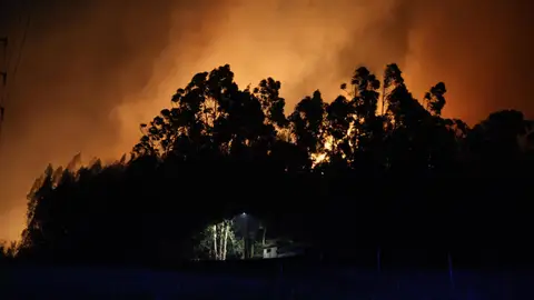 Incendio en el monte Areo de Gijón Incendio en el monte Areo de Gijón