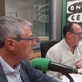 Francisco Salado, presidente de la Diputación, y Carlos Atienza, ingeniero