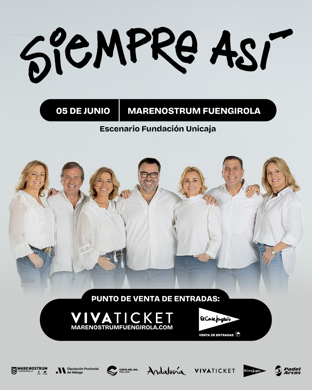 Siempre Así y Gipsy Kings, nuevos confirmados para Marenostrum Fuengirola 2026 Siempre Así y Gipsy Kings, nuevos confirmados para Marenostrum Fuengirola 2026