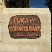 Placa de la Plaza del Voluntariado en Sueca