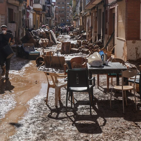 Una zona afectada por la DANA, a 2 de noviembre de 2024, en Paiporta, Valencia, Comunidad Valenciana (España).