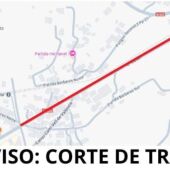 Corte de vía por el asfaltado de la Calle Colón de Villajoyosa hoy miércoles