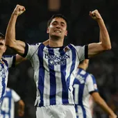 Jon Gorrotxategi (d) celebra su gol ante el Athletic este sábado, a 1 de noviembre de 2025. Jon Gorrotxategi (d) celebra su gol ante el Athletic este sábado, a 1 de noviembre de 2025.