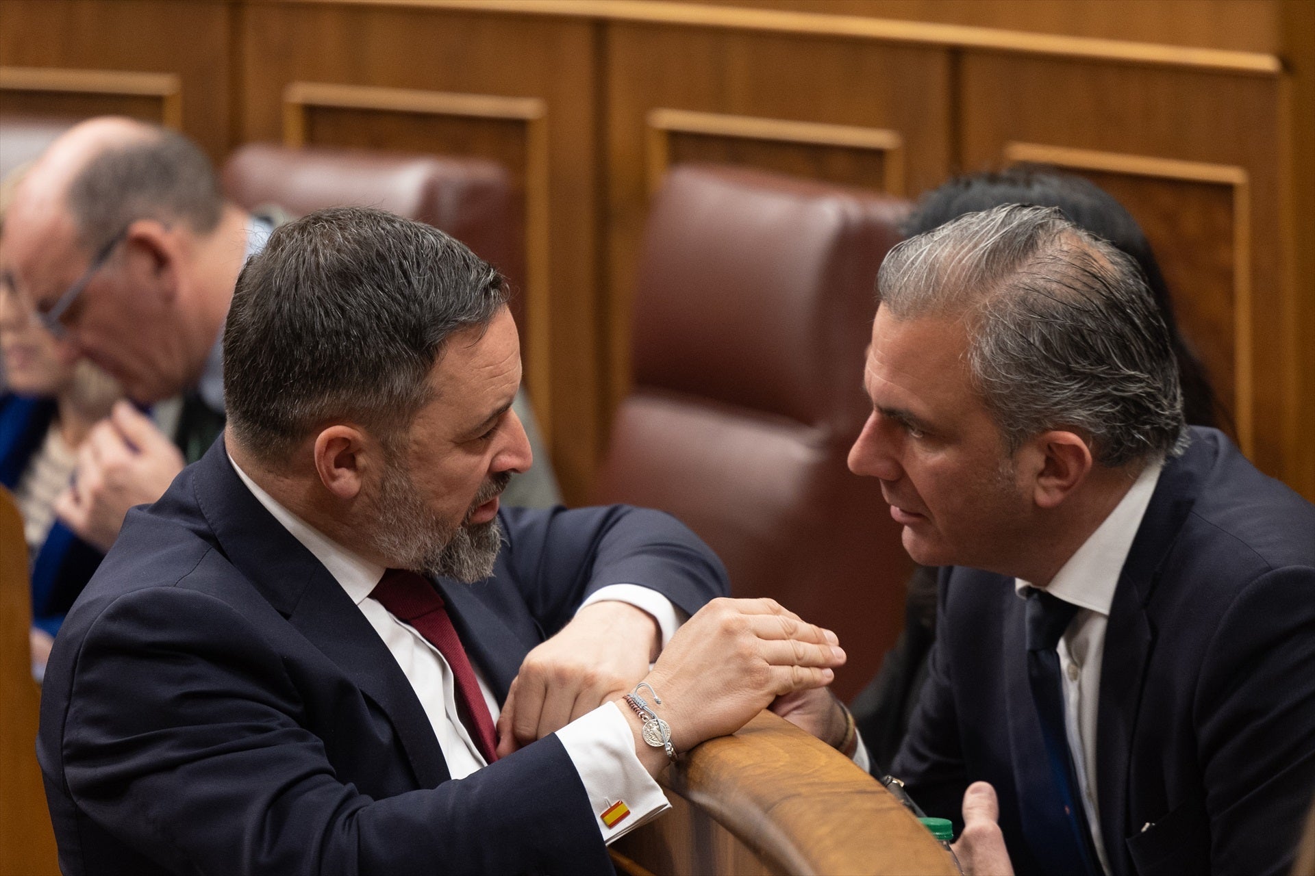 Santiago Abascal y Javier Ortega Smith en el Congreso de los Diputados Santiago Abascal y Javier Ortega Smith en el Congreso de los Diputados