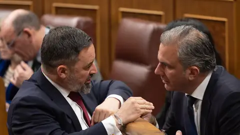 Santiago Abascal y Javier Ortega Smith en el Congreso de los Diputados Santiago Abascal y Javier Ortega Smith en el Congreso de los Diputados