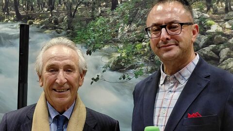 Miguel Amengual y Juan Carlos Enrique en la World Travel Market de Londres.