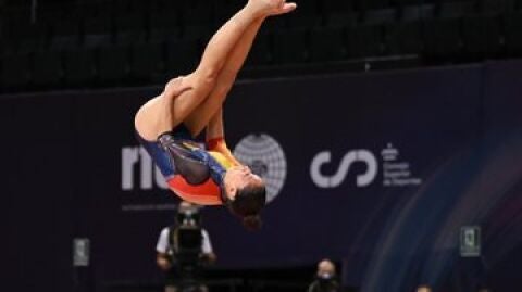 Gimnasta espa&ntilde;ola en el Mundial de Trampol&iacute;n