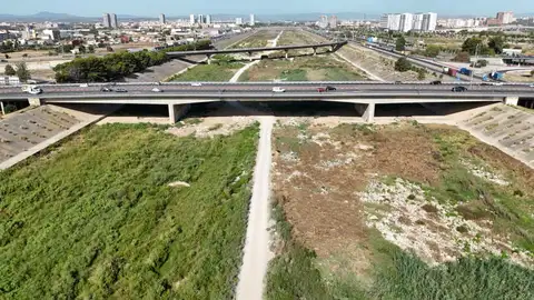 Vista aérea del Nuevo Cauce del Turia renaturalización