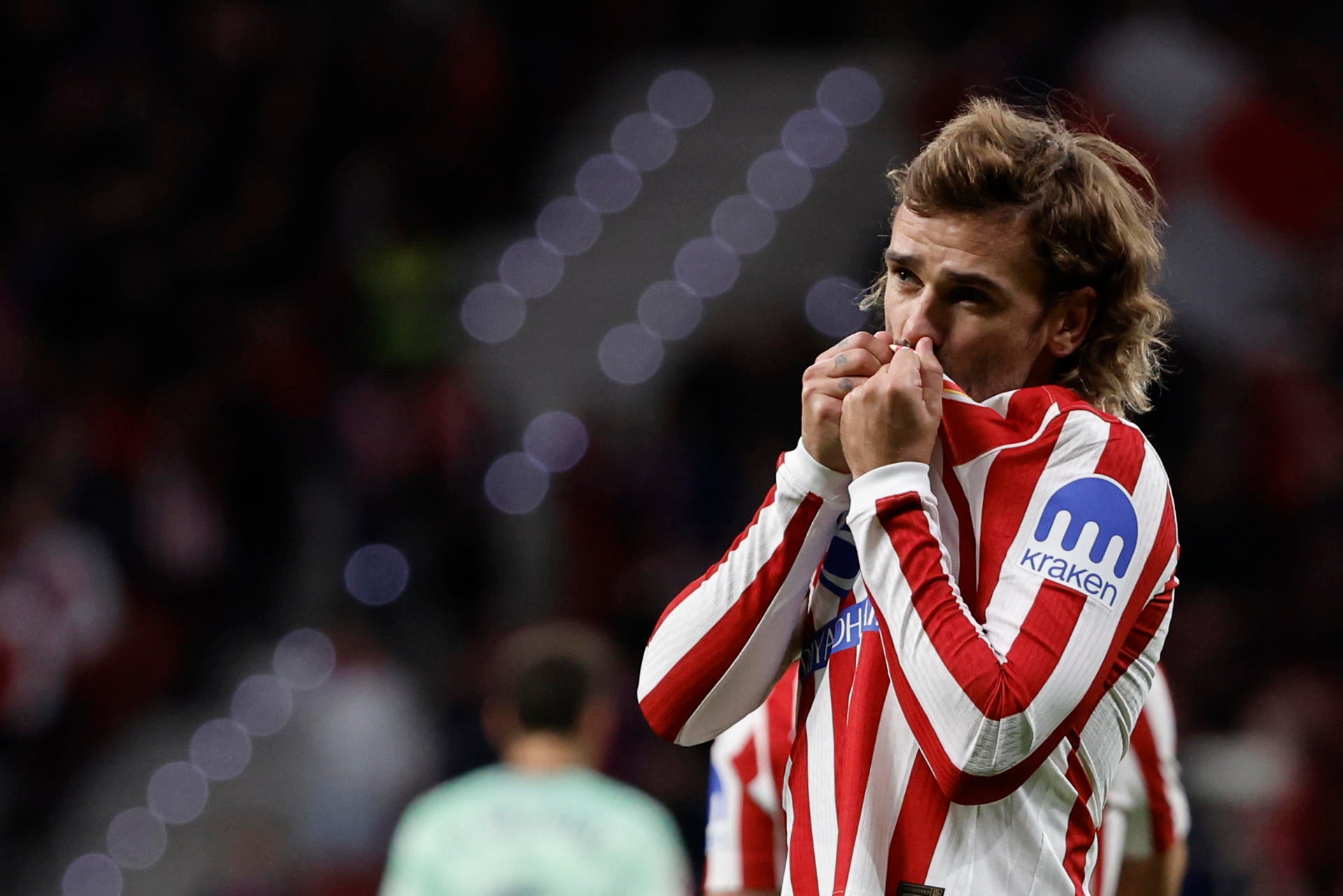 Griezmann, jugador del Atlético de Madrid, celebra el segundo gol Griezmann, jugador del Atlético de Madrid, celebra el segundo gol