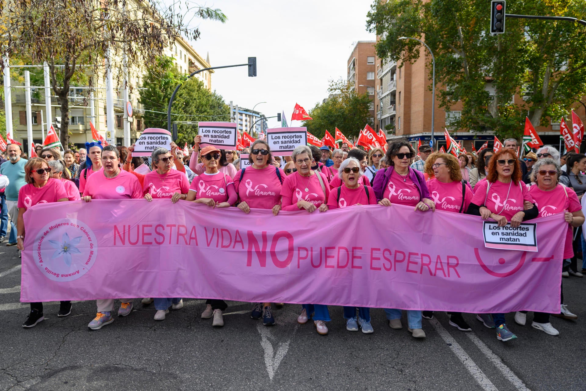 Multitudinarias manifestaciones en Andalucía en defensa de la sanidad pública: "Los fallos en los cribados solo son la punta del iceberg" Multitudinarias manifestaciones en Andalucía en defensa de la sanidad pública: "Los fallos en los cribados solo son la punta del iceberg"