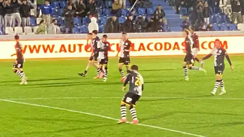 Celebración de la diana charra ante el Pontevedra Celebración de la diana charra ante el Pontevedra