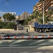 Obras en la avenida San Bartolomé de Tirajana de Los Arenales del Sol de Elche.