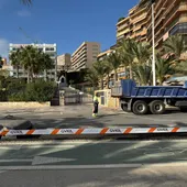 Obras en la avenida San Bartolomé de Tirajana de Los Arenales del Sol de Elche. Obras en la avenida San Bartolomé de Tirajana de Los Arenales del Sol de Elche.