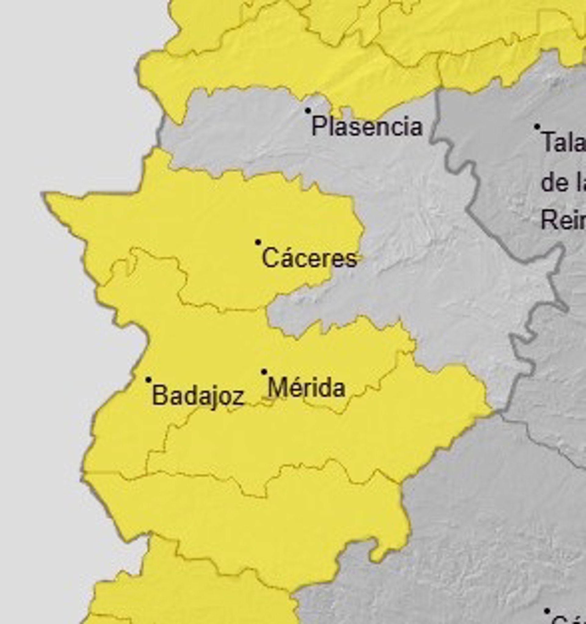 El 112 Extremadura activa este jueves la alerta amarilla por lluvias y viento en diversas zonas de la región El 112 Extremadura activa este jueves la alerta amarilla por lluvias y viento en diversas zonas de la región