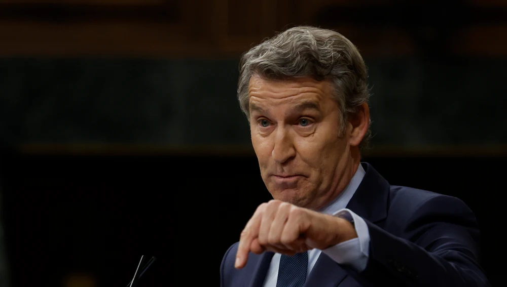 El líder del PP, Alberto Núñez Feijóo, durante su comparecencia en el Congreso/ EFE/ JJ Guillén El líder del PP, Alberto Núñez Feijóo, durante su comparecencia en el Congreso/ EFE/ JJ Guillén