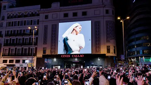 Imagen de la presentación del nuevo disco de Rosalía en Callao Imagen de la presentación del nuevo disco de Rosalía en Callao