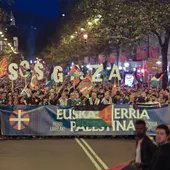 Cabecera de una de las manifestaciones Cabecera de una de las manifestaciones