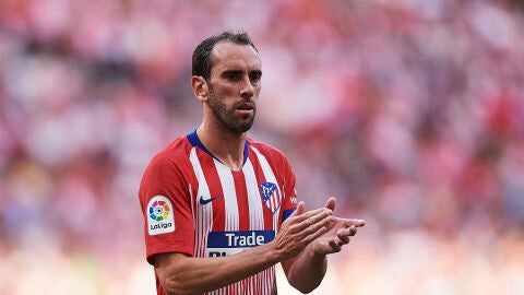 Foto de archivo de Diego Godín cuando jugaba en el Atlético de Madrid Foto de archivo de Diego Godín cuando jugaba en el Atlético de Madrid