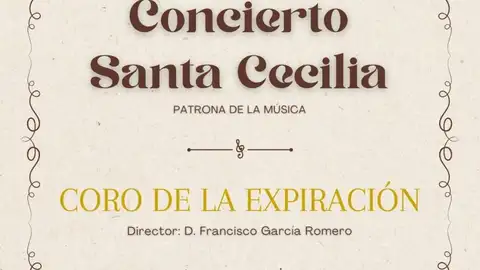 Este miércoles 19 de noviembre a las 20:00h tendrá lugar el Concierto Santa Cecilia del Coro de la Archicofradía de la Expiración Este miércoles 19 de noviembre a las 20:00h tendrá lugar el Concierto Santa Cecilia del Coro de la Archicofradía de la Expiración