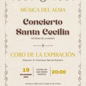 Este miércoles 19 de noviembre a las 20:00h tendrá lugar el Concierto Santa Cecilia del Coro de la Archicofradía de la Expiración 
