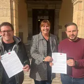 Ignasi Garcia (Compromís), Patricia Puerta (PSPV) y Jose Luis López (PSPV) Ignasi Garcia (Compromís), Patricia Puerta (PSPV) y Jose Luis López (PSPV)