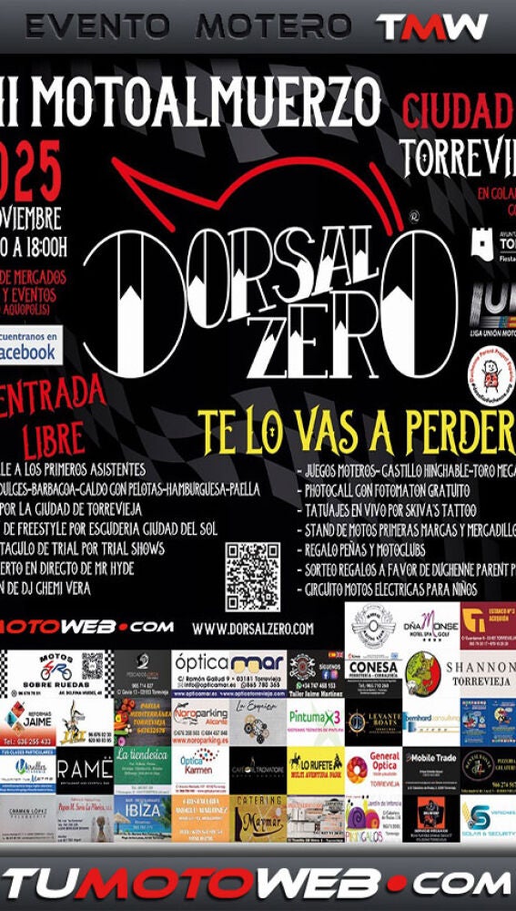 La Hermandad Motera 'Dorsal Zero' celebra este domingo su Moto Almuerzo solidario con numerosas actividades