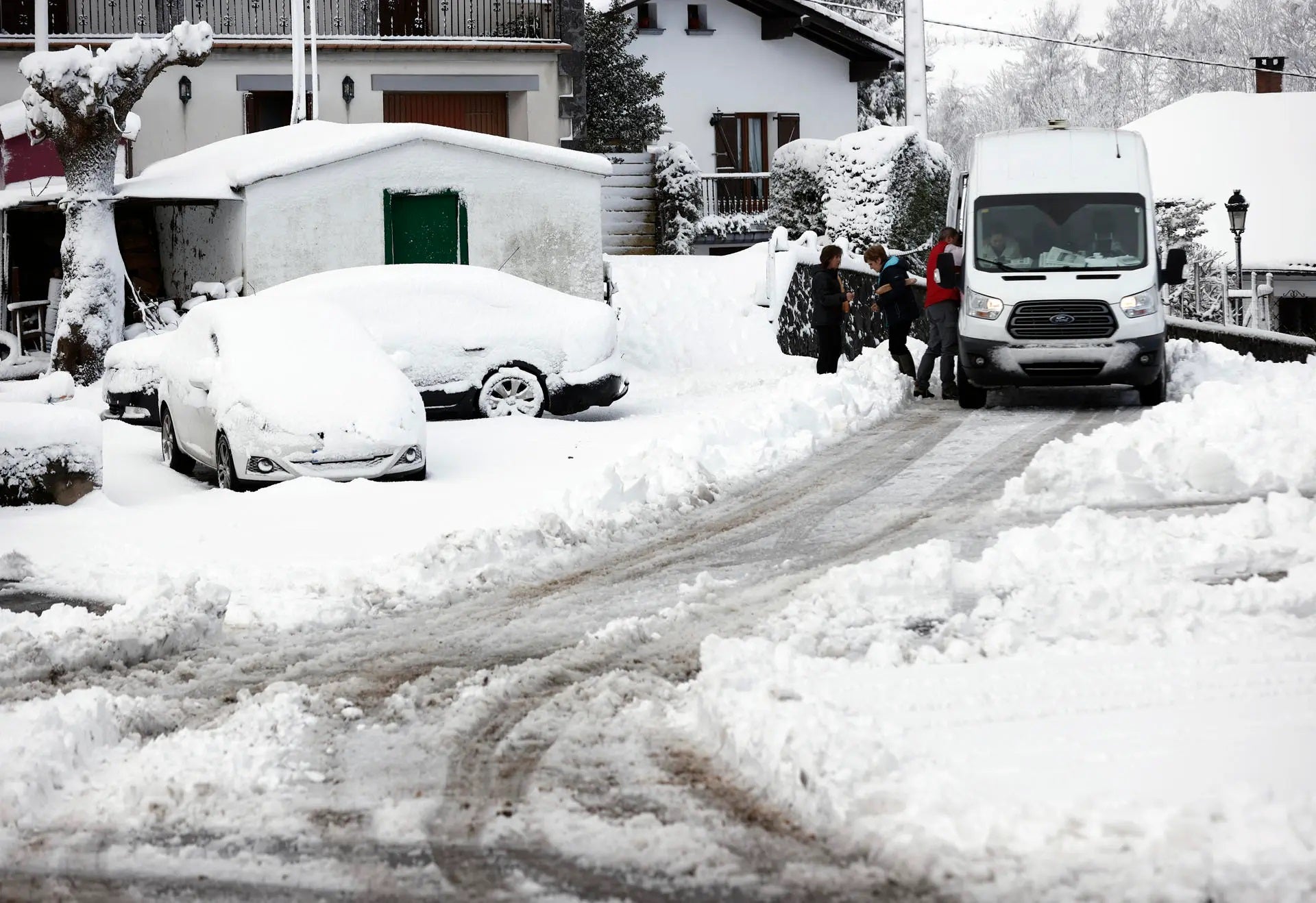 Las primeras nevadas llegan a Navarra Las primeras nevadas llegan a Navarra