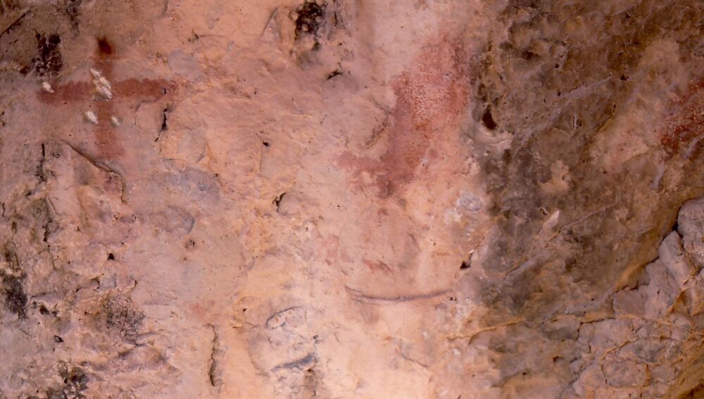 Una pintura rupestre en el enclave Cámara de Elda.