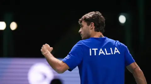 El italiano Flavio Cobolli durante la final de la Copa Davis 2025 El italiano Flavio Cobolli durante la final de la Copa Davis 2025