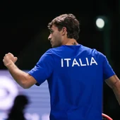 El italiano Flavio Cobolli durante la final de la Copa Davis 2025 El italiano Flavio Cobolli durante la final de la Copa Davis 2025