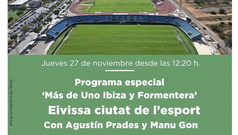 Más de Uno Ibiza y Formentera ha emitido un programa especial desde el Patronato Municipal de Deportes de Ibiza Más de Uno Ibiza y Formentera ha emitido un programa especial desde el Patronato Municipal de Deportes de Ibiza