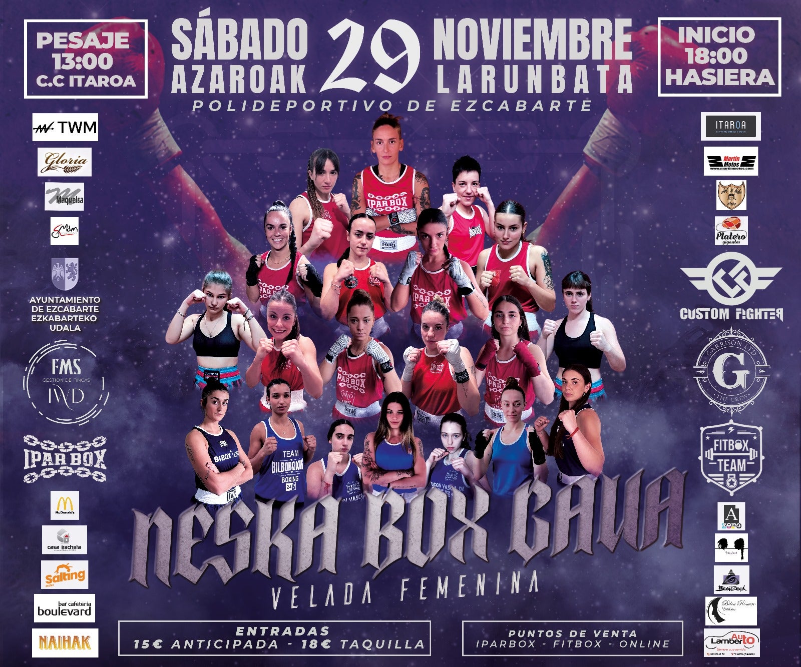 Velada Femenina de Muay Thai y boxeo Velada Femenina de Muay Thai y boxeo