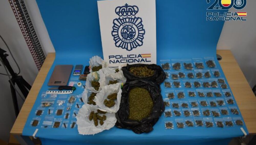 Material intervenido por la Policía Nacional
