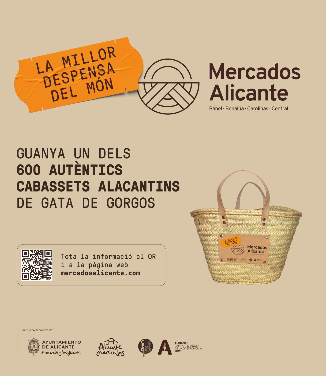 Los Mercados municipales de Alicante regalan 600 cabassets con la campaña ‘La millor despensa del món’ Los Mercados municipales de Alicante regalan 600 cabassets con la campaña ‘La millor despensa del món’