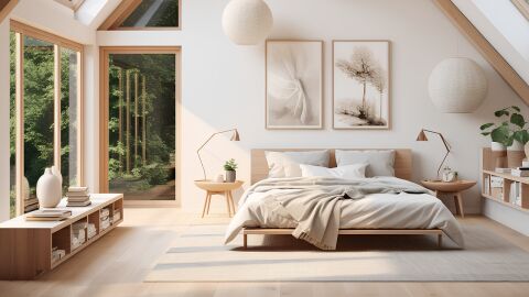 Imagen de un dormitorio de estilo n&oacute;rdico