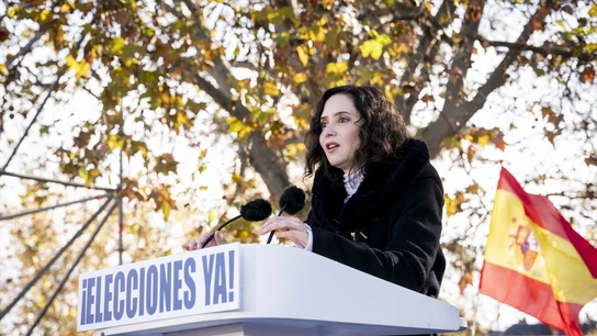La presidenta de la Comunidad de Madrid, Isabel Díaz Ayuso, en la manifestación en Madrid La presidenta de la Comunidad de Madrid, Isabel Díaz Ayuso, en la manifestación en Madrid