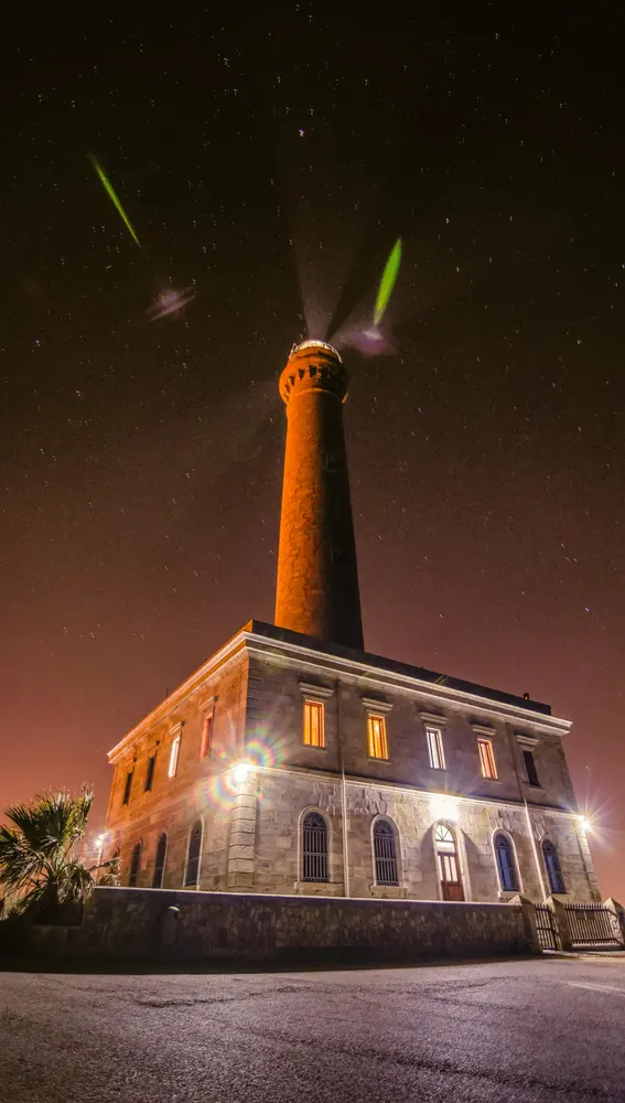 Imagen nocturna del Faro de Cabo de Palos Imagen nocturna del Faro de Cabo de Palos