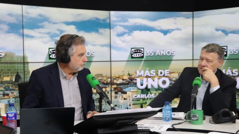 Jordi Sevilla, durante su entrevista con Alsina en Más de uno/ Samuel Portillo