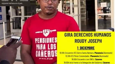 El defensor de derechos humanos haitiano Roudy Joseph realizará esta semana una gira por Extremadura El defensor de derechos humanos haitiano Roudy Joseph realizará esta semana una gira por Extremadura
