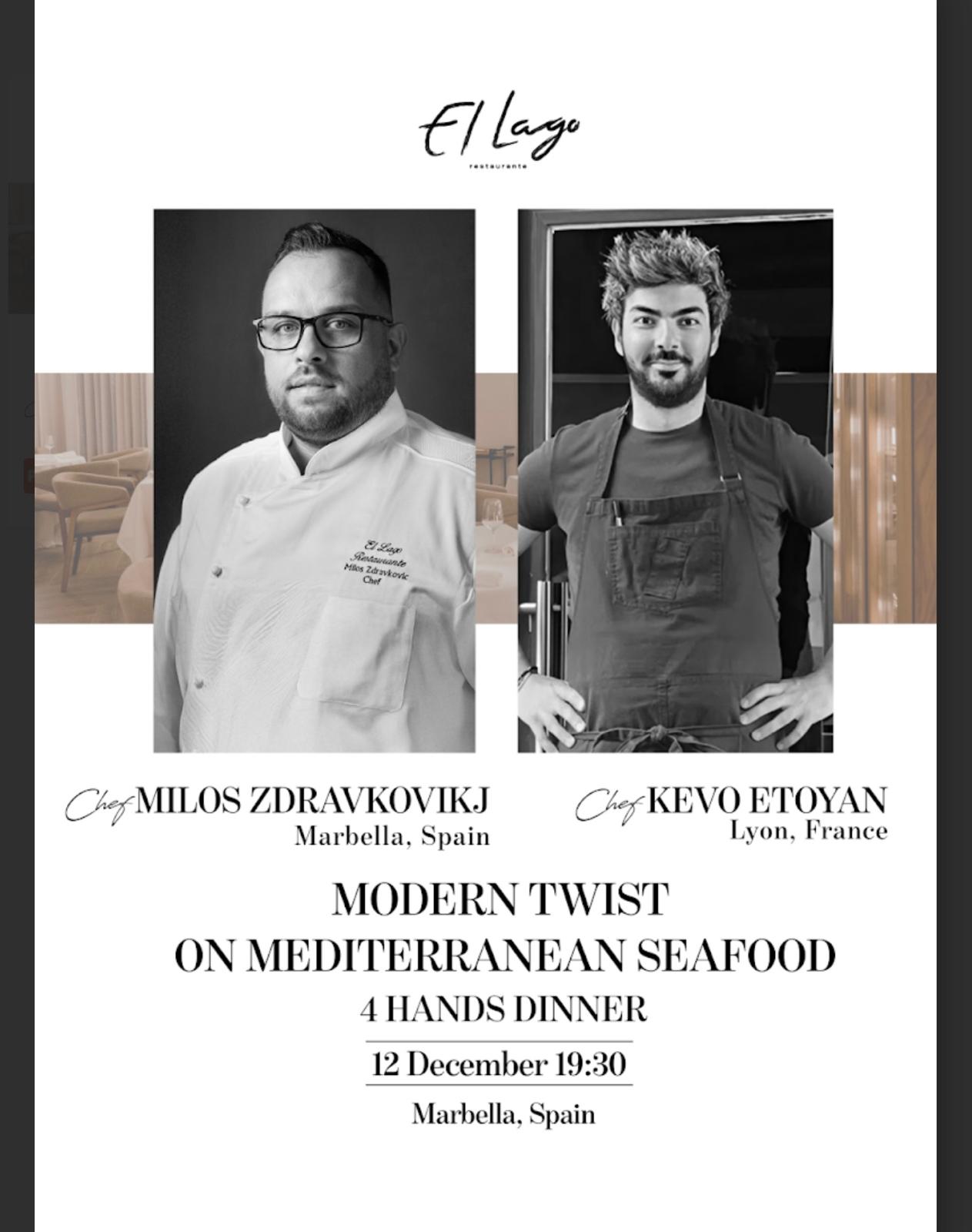 Cuando el Mediterráneo se reinventa: Cena a 4 manos en El Lago Cuando el Mediterráneo se reinventa: Cena a 4 manos en El Lago