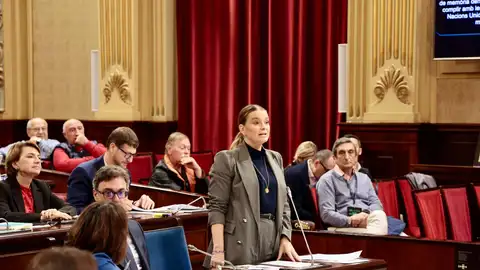 La Presidenta del Govern, Marga Prohens, durante el pleno de este martes en el Parlament. La Presidenta del Govern, Marga Prohens, durante el pleno de este martes en el Parlament.
