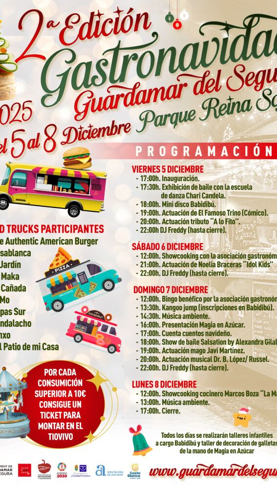 Guardamar del Segura fortalece la oferta comercial y la gastronomía local este fin de semana con la feria Gastronavidad