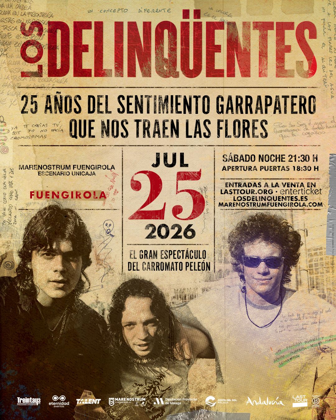 Marenostrum Fuengirola celebrará el 25 de julio de 2026, junto a Los Delinqüentes, sus 25 años de música Marenostrum Fuengirola celebrará el 25 de julio de 2026, junto a Los Delinqüentes, sus 25 años de música