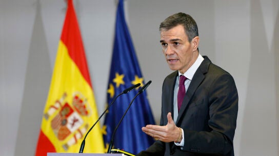 EL presidente del Gobierno, Pedro S&aacute;nchez interviene en la clausura del acto de presentaci&oacute;n del Plan Espa&ntilde;a Auto 2030