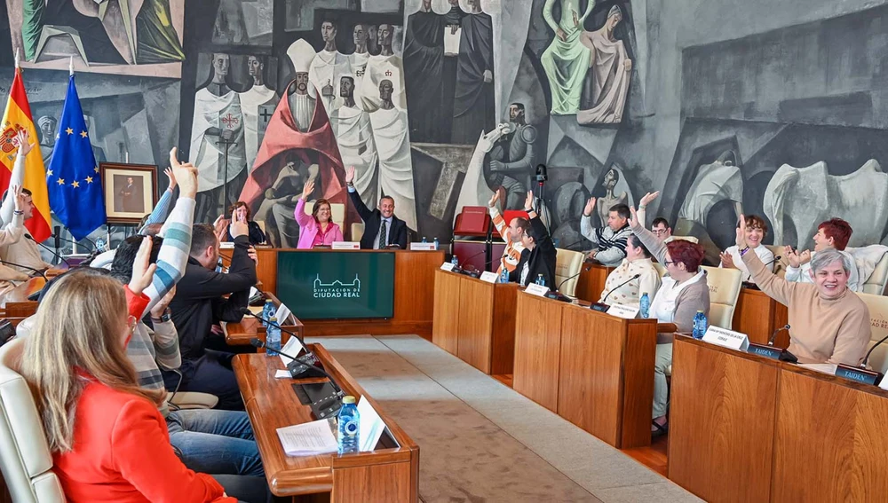 Pleno de la Diputación con personas con discapacidad Pleno de la Diputación con personas con discapacidad