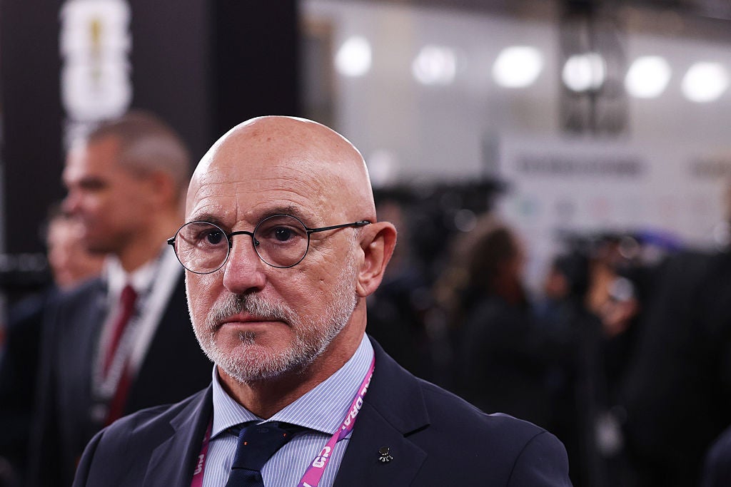 Luis de la Fuente en el sorteo de la fase de grupos del Mundial Luis de la Fuente en el sorteo de la fase de grupos del Mundial